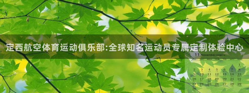 top1体育网址：定西航空体育运动俱乐部:全球知名运动员专属定制体验中心